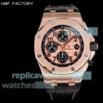 HBF Swiss replica Audemars Piguet Royal Oak Offshore 3126 Chronograph Rose Gold Watch 